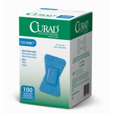 CURAD Food Service Adhesive Bandages 1"X3",BLUE, METAL DET, Case of 24