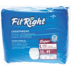 FitRight Super Protective Underwear, CASE OF 80 UNDERWEAR