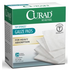 Sponge-CURAD Sterile Post-Op Top Sponge CUR21442	GAUZE, 4"X4",STERILE (Case of 24)