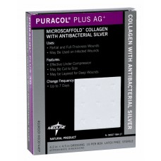 Antimicrobial Puracol Plus Collagen Dressings, COLLAGEN, PURACOL PLUS AG, 2X2", Box of 10