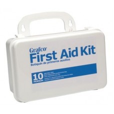 FIRST AID KIT, PLTIC-10 PERSON, GRAFCO GHF179910P