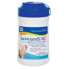 Medline Sani-Hands Antimicrob Gel Hand Wipes, Case of 1000 wipes