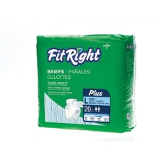 FitRight Plus Diapers by Medline BRIEF, CLOTHLIKE, FITULTRA, LG, 48-58" (80 Diapers per case)