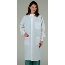 Medline Unisex ASEP Barrier Full Length Snap Front Lab Coat