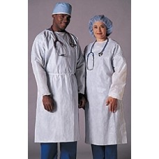 Busse GOWN,POLY-COAT WHITE, Case of 20