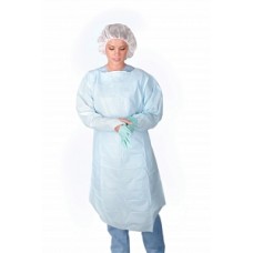 Medline Chlorinated Polyethylene (CPE) Thumb Loop Style Isolation Gown, Case of 75