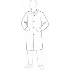 Liberty Glove LAB COAT,SNAP FRONT,COLLAR,MED, Case of 30 coats