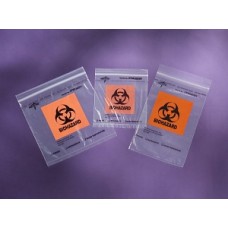 Medline Zip-Style Biohazard Specimen Bags with Document Pocket