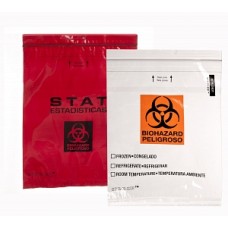 Biohazard Bags (Case of 1,000 or less) Medline 8" x 10" Zip-Style